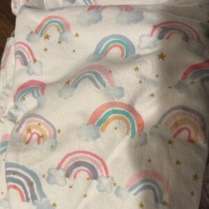Rainbow and Star PBK flannel sheet set